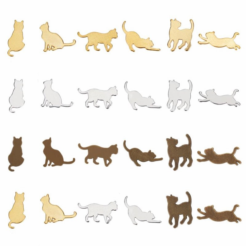 Resin Inclusions -  Cats - Assorted Colors (Pack 10)
