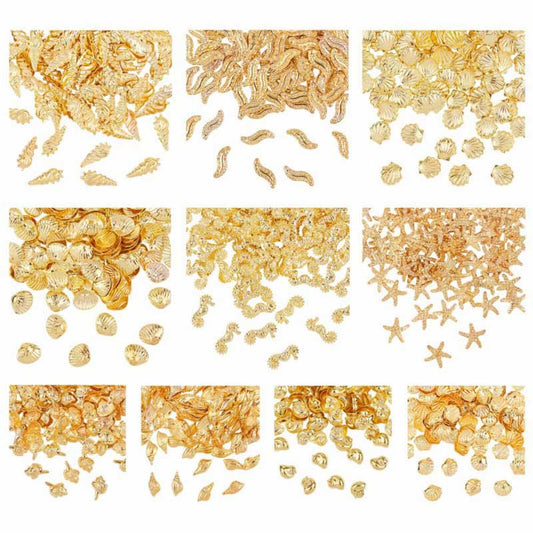 Resin Inclusions -  Beach Treasures - Goldplated (pack)