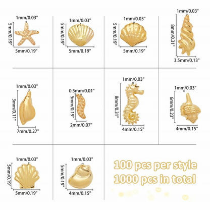 Resin Inclusions -  Beach Treasures - Goldplated (pack)