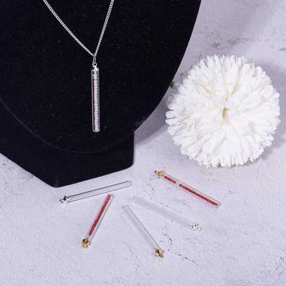 Wish Tube Pendant   Clear/Gold Each