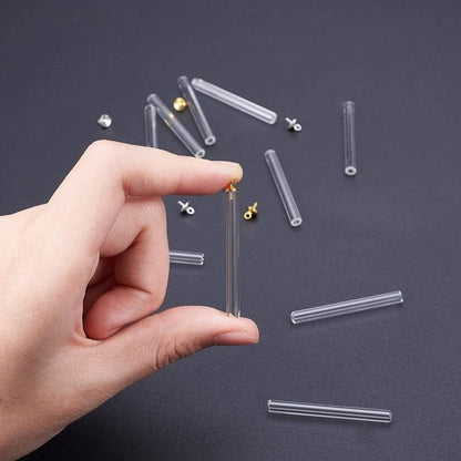 Wish Tube Pendant   Clear/Nickeltone Each