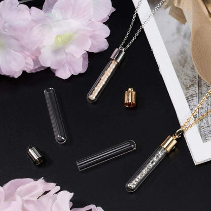 Hanging Bottle Pendant   Clear/Gold Each