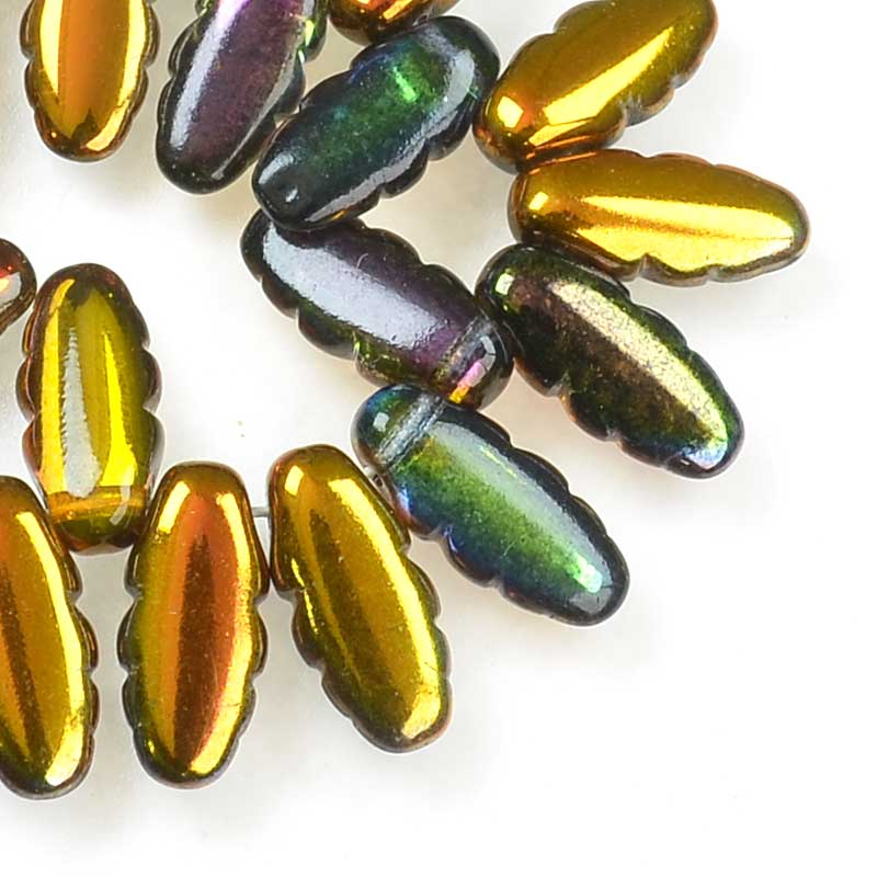 Serrated Dagger Beads - Magic Topaz (strand 25)