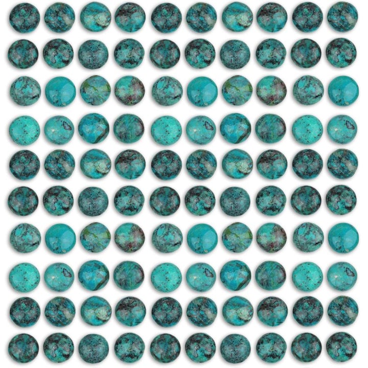 Stone - 7mm Round Cabochon - Chrysocolla