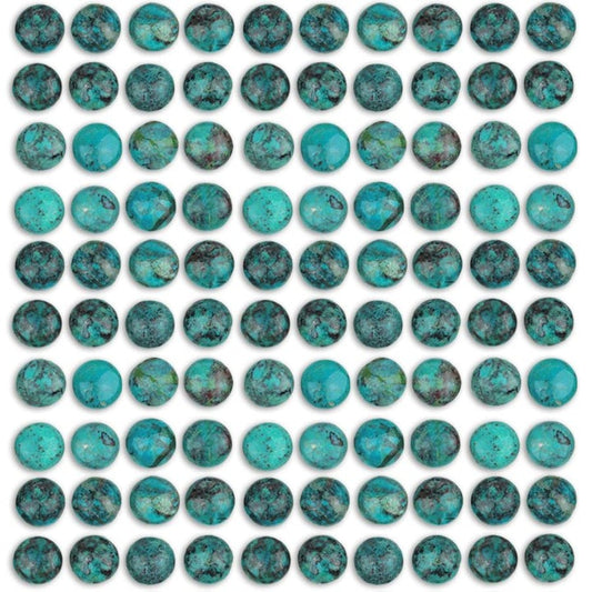 Stone - 7mm Round Cabochon - Chrysocolla