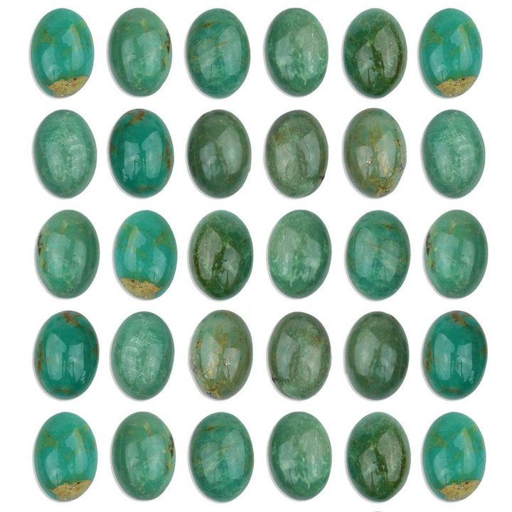 Stone - 6x8mm Oval Cabochon - Turquoise - Chinese