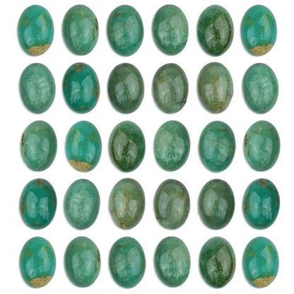 Stone - 6x8mm Oval Cabochon - Turquoise - Chinese