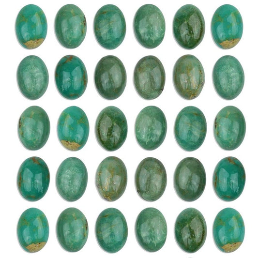 Stone - 6x8mm Oval Cabochon - Turquoise - Chinese