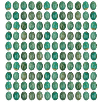 Stone - 6x8mm Oval Cabochon - Turquoise - Chinese