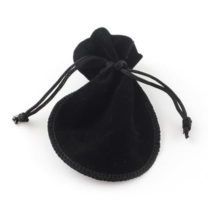 Rounded Velvet Gift Bag - 3in - Classic Black (5)