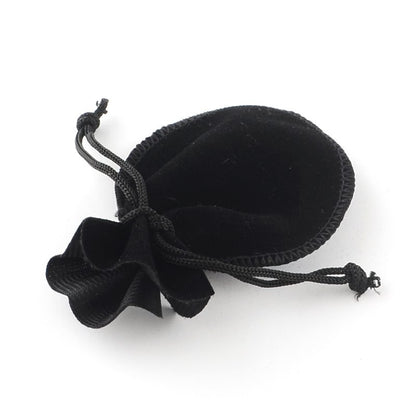 Rounded Velvet Gift Bag - 3in - Classic Black (5)