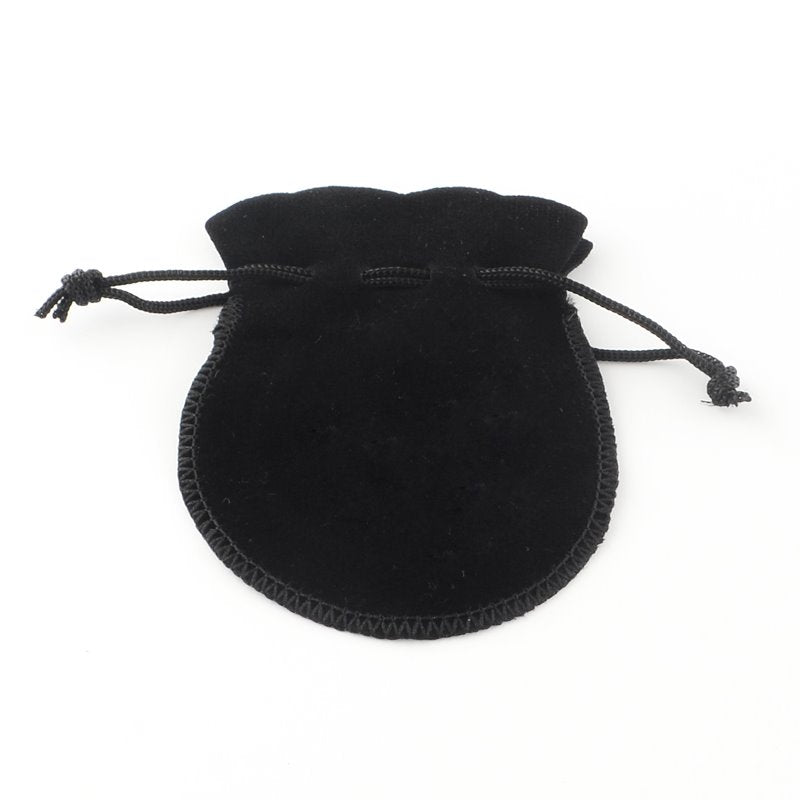 Rounded Velvet Gift Bag - 3in - Classic Black (5)