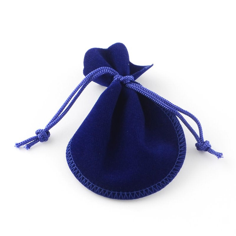 Rounded Velvet Gift Bag - 3in - Royal Blue (5)