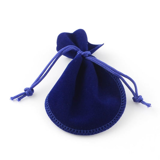 Rounded Velvet Gift Bag - 3in - Royal Blue (5)