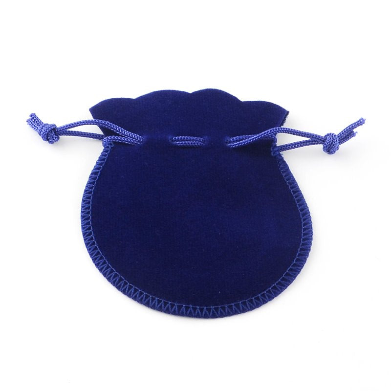 Rounded Velvet Gift Bag - 3in - Royal Blue (5)