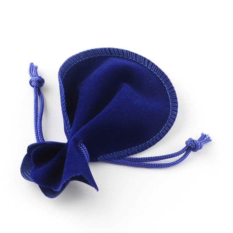 Rounded Velvet Gift Bag - 3in - Royal Blue (5)
