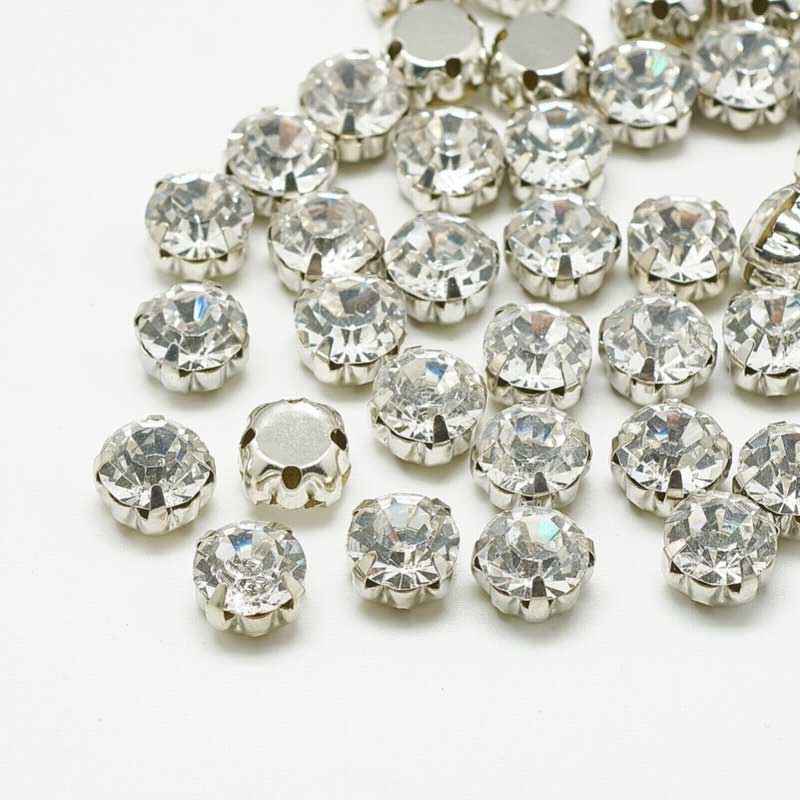 Sew-on Rhinestones - 3mm Chaton Montees Round - Crystal (1440)