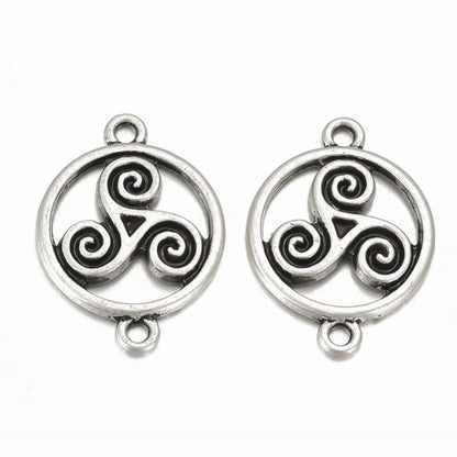 Pendant - Triskelion Link - Sterling Plated