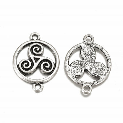 Pendant - Triskelion Link - Sterling Plated