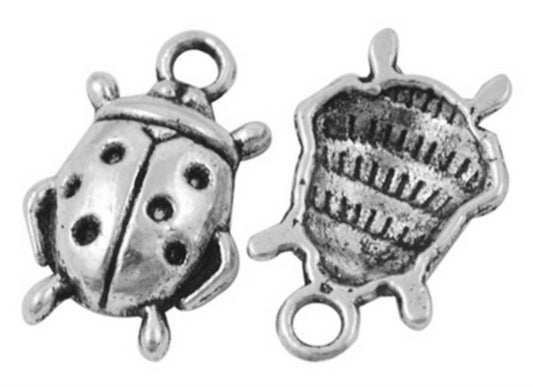 Ladybug Charm   Ant Silver 25