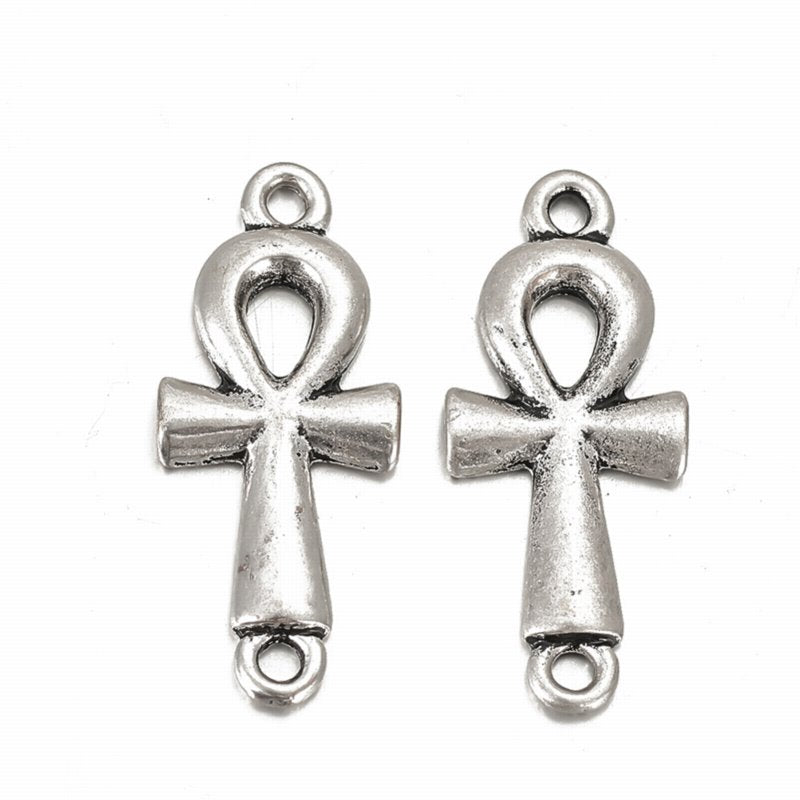 Ankh Link Charm   AntSterlingPl 4