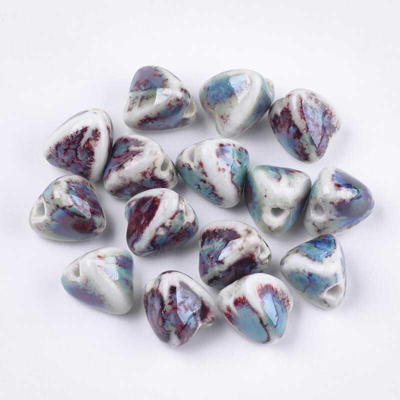 Glazed Porcelain Bead -  Zongzi - Phoenix Egg (10)