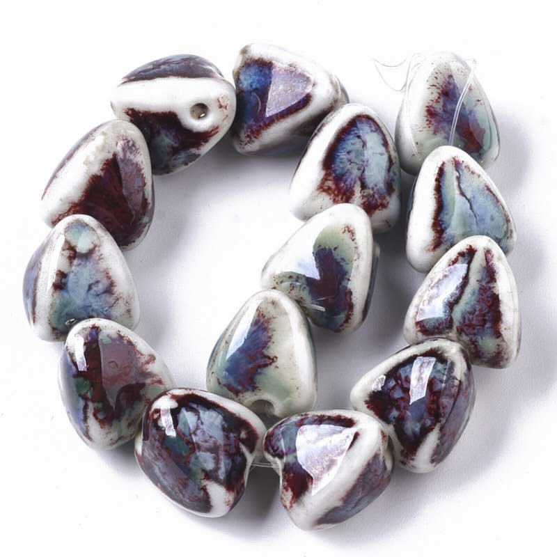 Glazed Porcelain Bead -  Zongzi - Phoenix Egg (10)