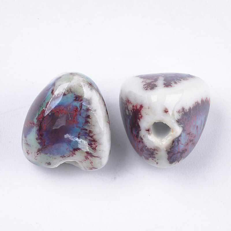 Glazed Porcelain Bead -  Zongzi - Phoenix Egg (10)