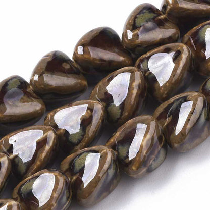 Glazed Porcelain Bead -  Zongzi - Camel (10)