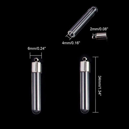Hanging Bottle Tube  Clear/PlatinumPl Each