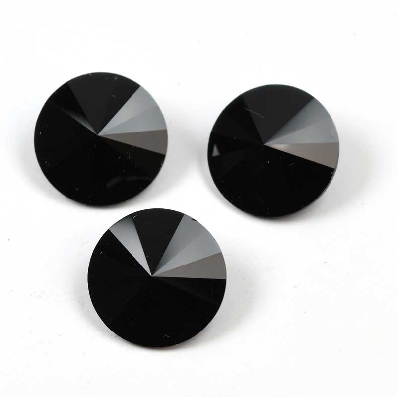 Preciosa - 14mm Rivoli - Jet (2)