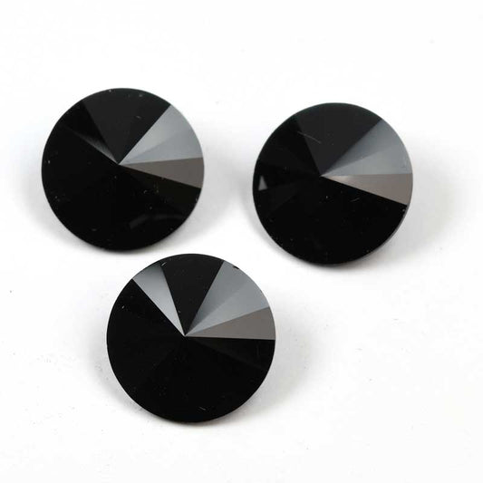 Preciosa - 14mm Rivoli - Jet (2)