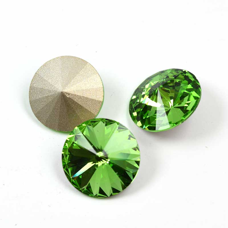 Preciosa - 14mm Rivoli - Peridot (2)