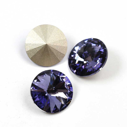 Preciosa - 12mm Rivoli - Tanzanite (2)