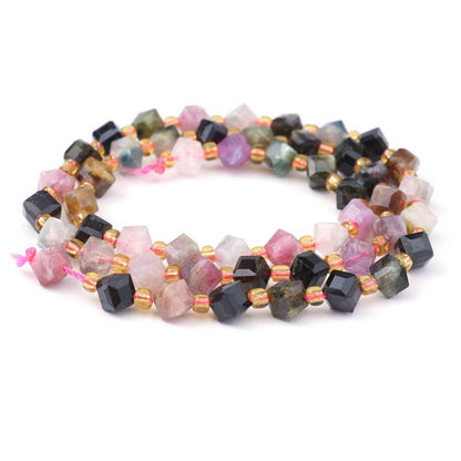 Tourmaline   4x6mm CornerDrill Cube 16in