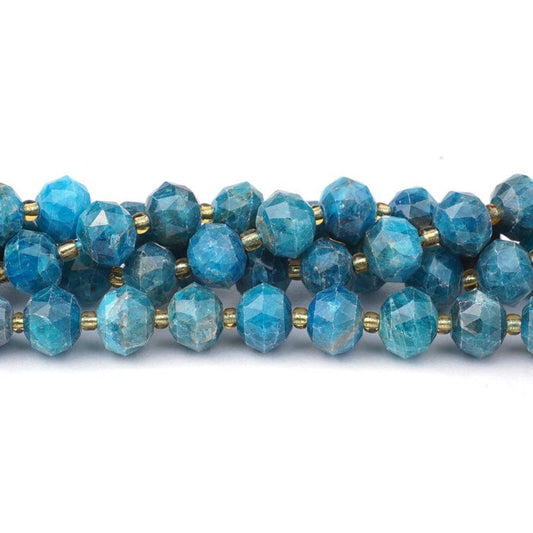 Apatite   10mm Faceted Rondelle 16in