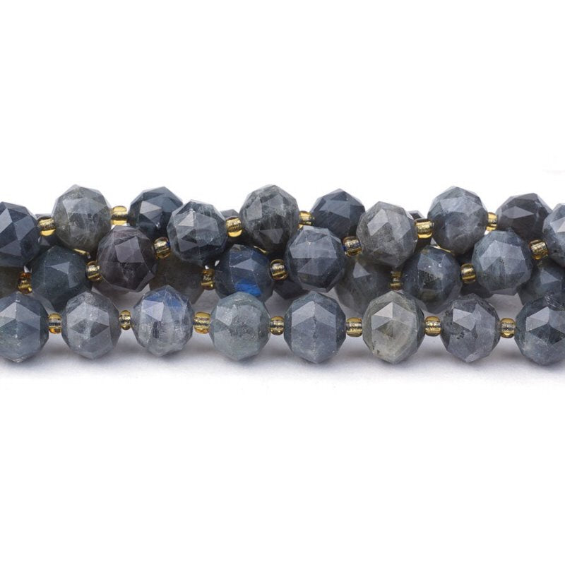 Labradorite   10mm Fac Rondelle 16in