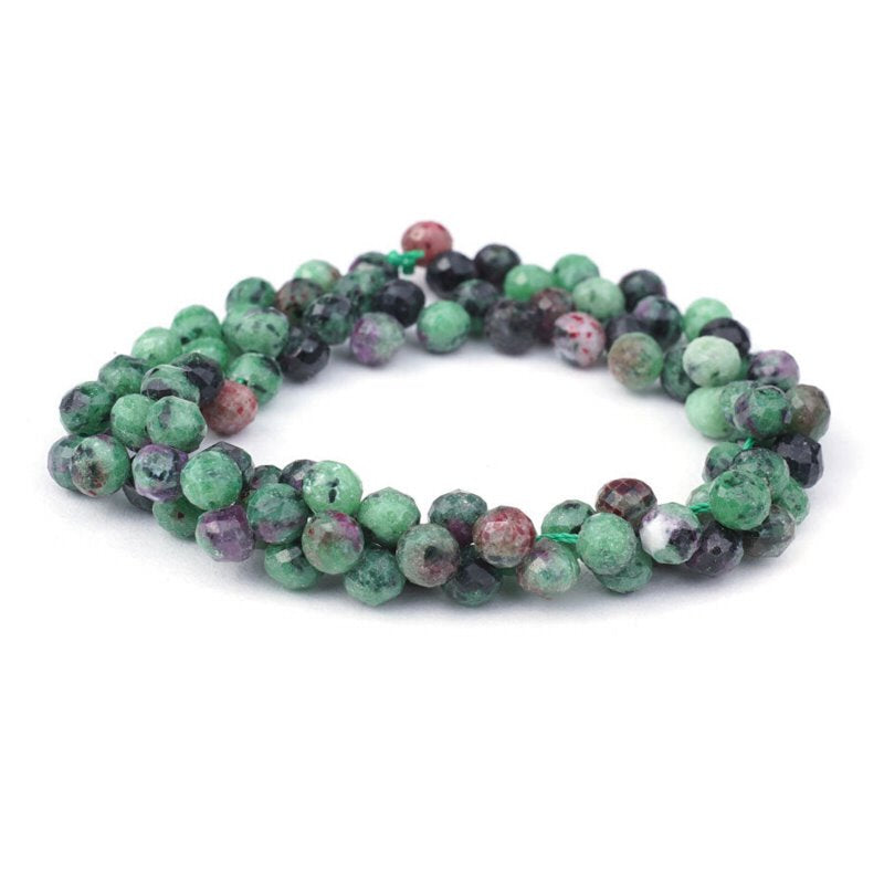 Ruby Zoisite   6mm Fac Tear Drop 16in