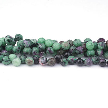 Ruby Zoisite   6mm Fac Tear Drop 16in