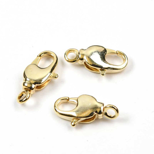 Lobster Clasp - 10mm Swivel - Gold Plated (5)