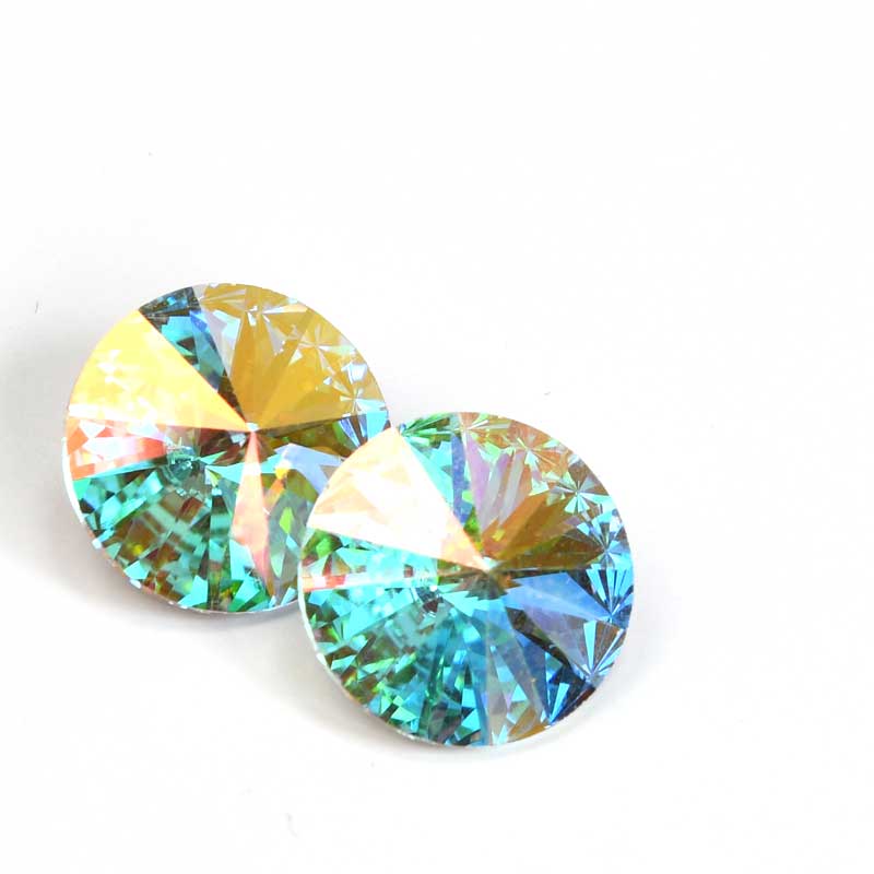 Preciosa - 14mm Rivoli - Crystal AB (2)