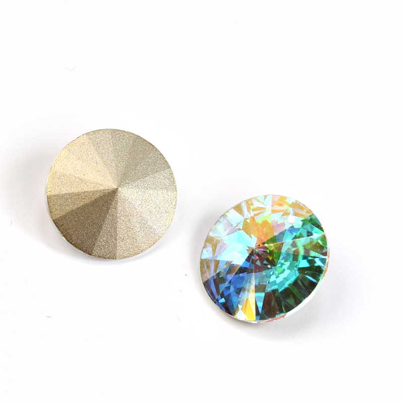 Preciosa - 14mm Rivoli - Crystal AB (2)