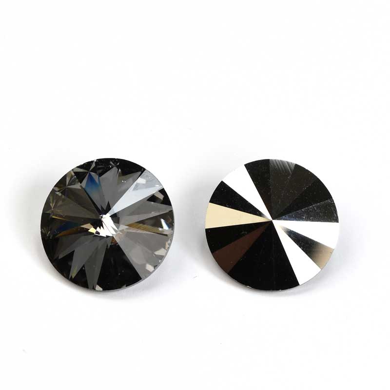 Preciosa - 12mm Rivoli - Crystal Nightfall (2)