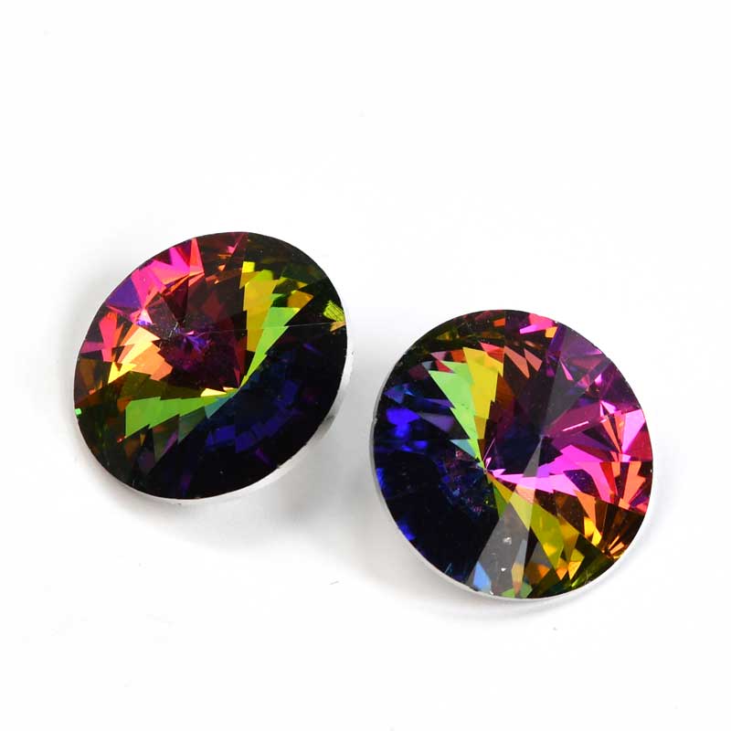 Preciosa - 12mm Rivoli - Crystal Vitrail Medium (2)