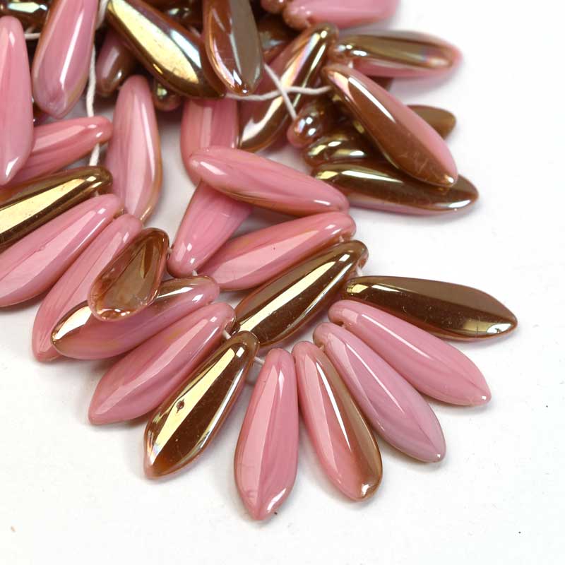 Fringe Beads Dagger Beads - 16mm - Pinky Celsian (25)