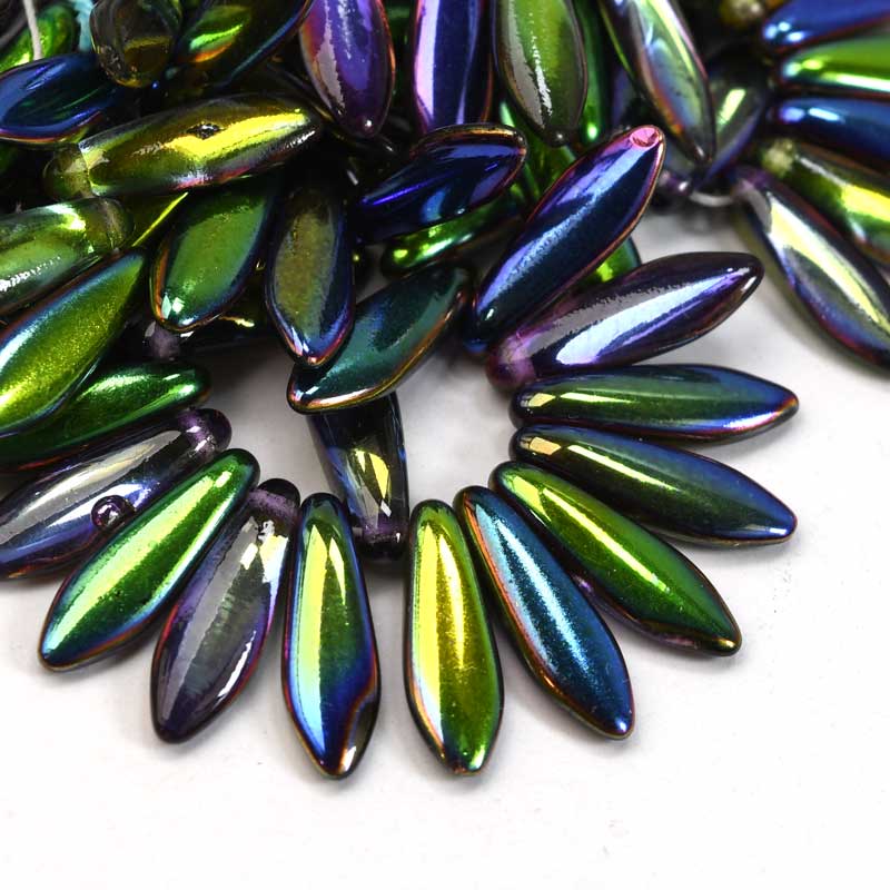 Fringe Beads Dagger Beads - 16mm - Magic Orchid (25)