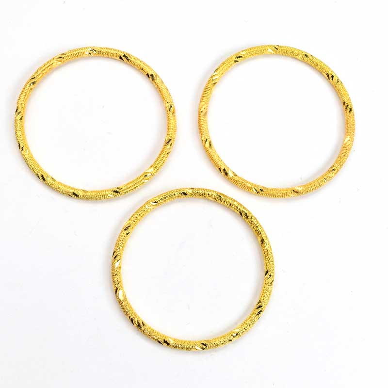 Link - 34mm Diamond Cut Ring - Goldplated