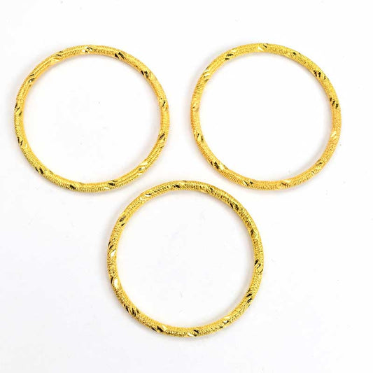 Link - 34mm Diamond Cut Ring - Goldplated