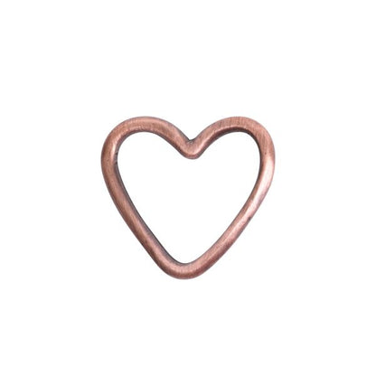Link - 24mm Organic Heart - Antiqued Copper