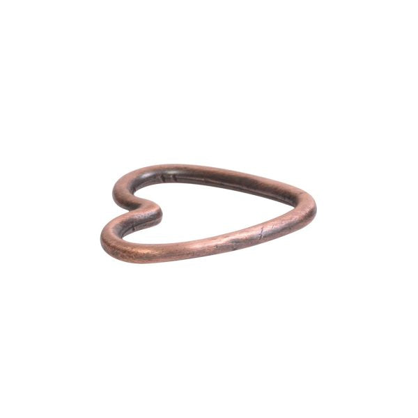 Link - 24mm Organic Heart - Antiqued Copper